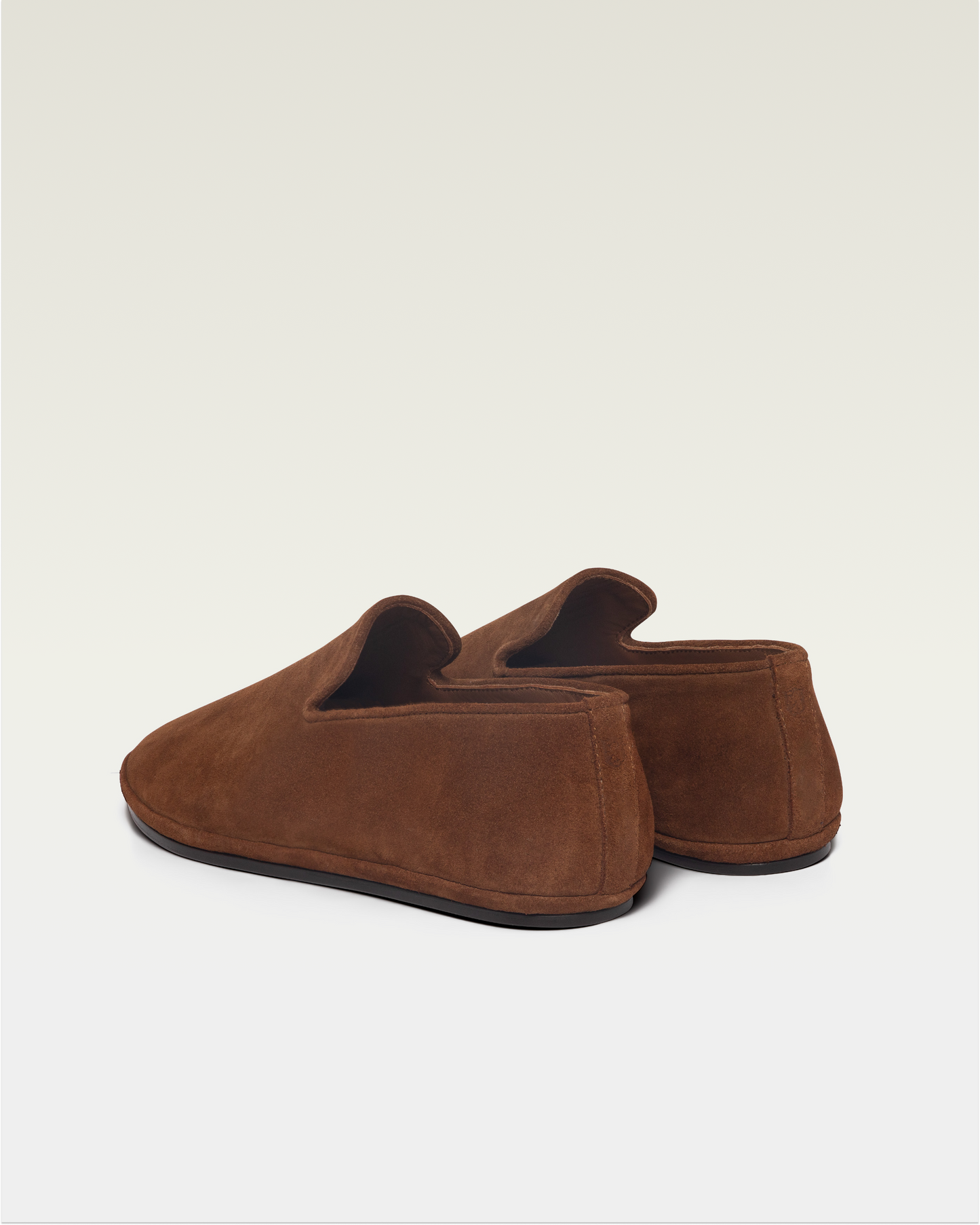 Beachwood The Glen tobacco suede slip-on shoes - rear angled view