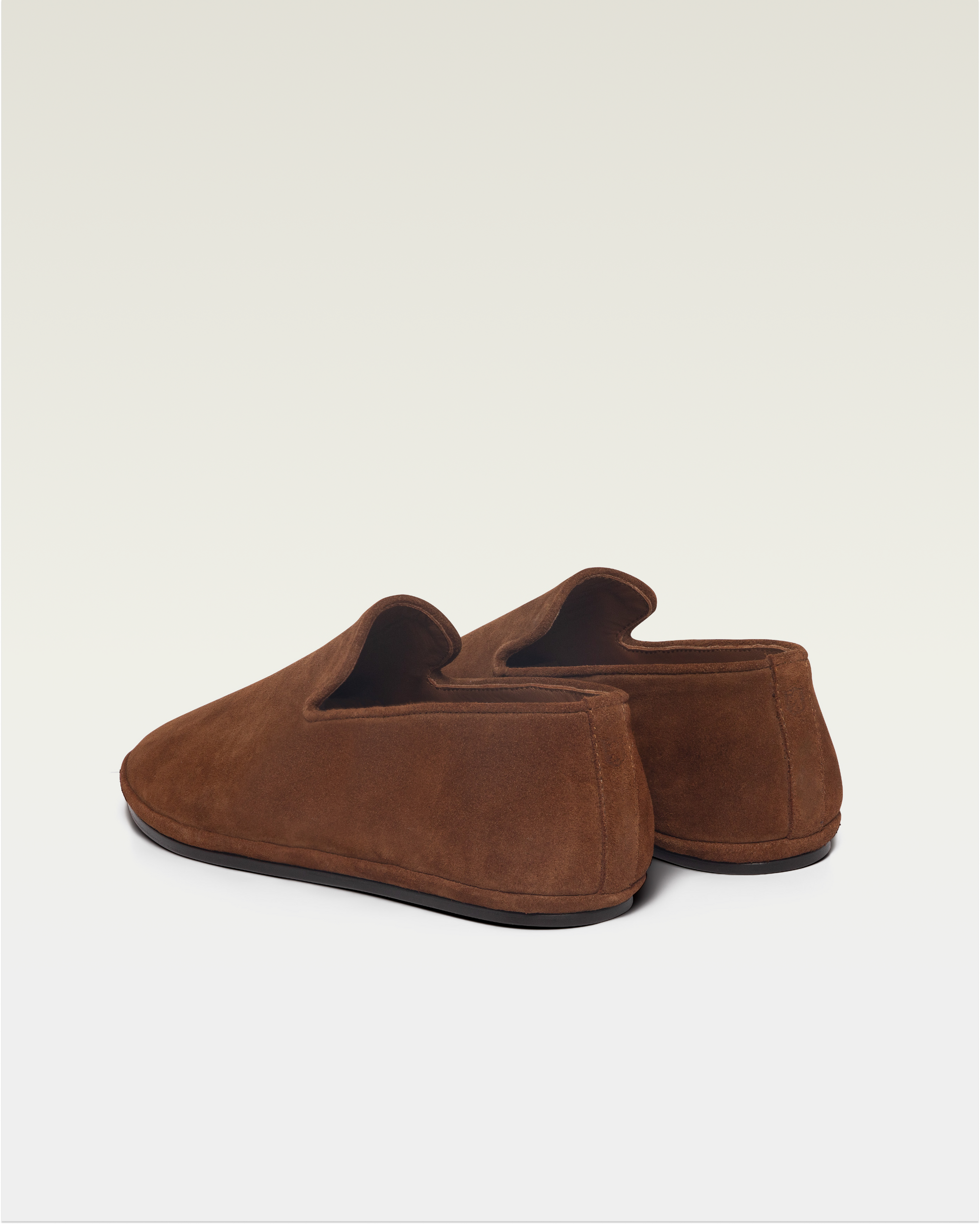 Beachwood The Glen tobacco suede slip-on shoes - rear angled view